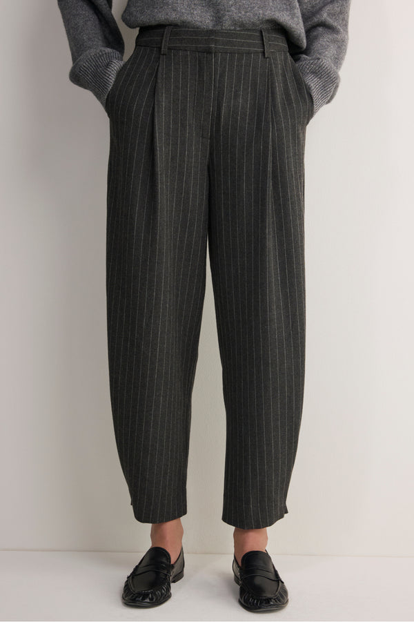 Pina Trouser - Charcoal Pinstripe