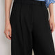 Pina Wool Blend Trouser - Black