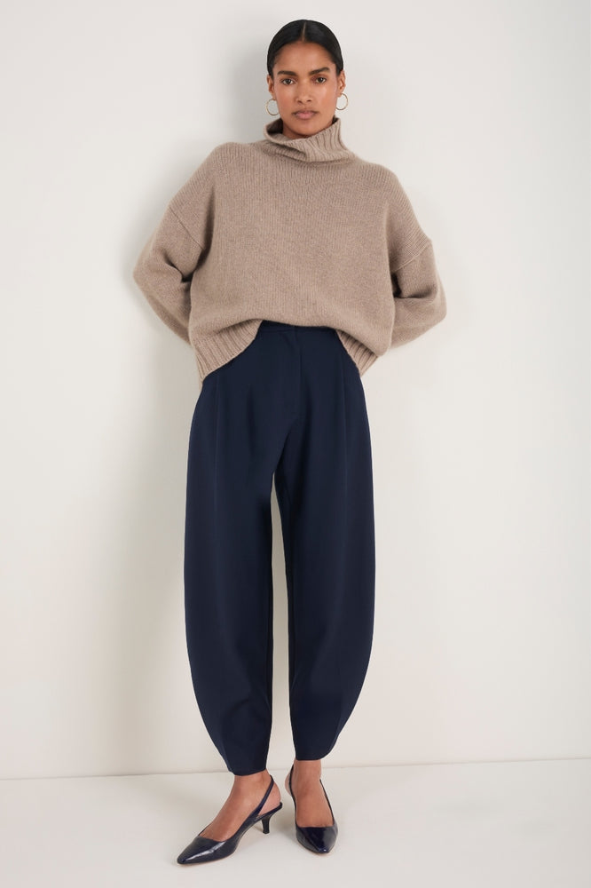 Pina Wool Blend Trouser - Midnight