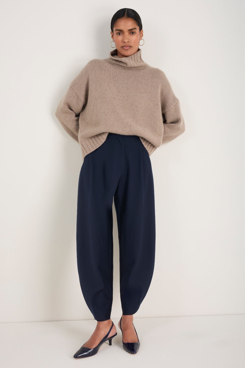 Pina Wool Blend Trouser - Midnight