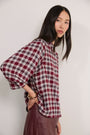 Pip Blouse - Plum Check