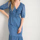 Piper Dress - Chambray Geo Stamp