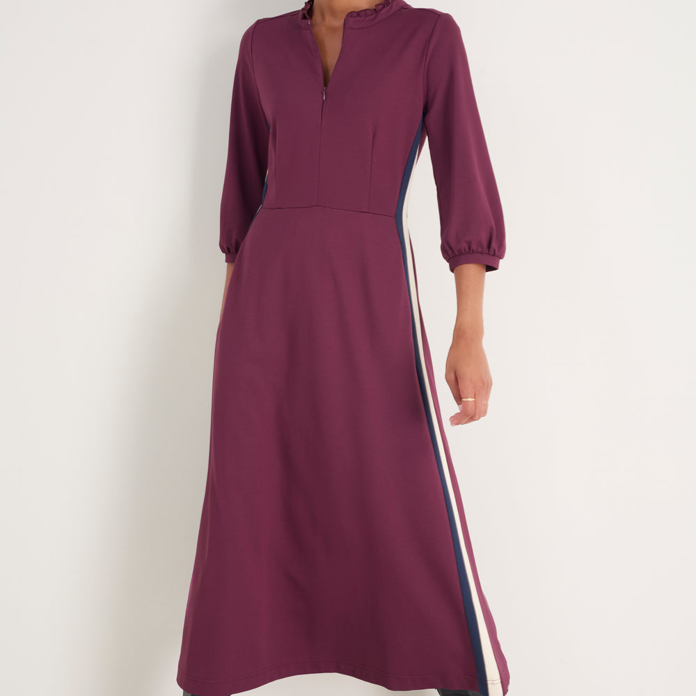 Pippa Ponte Dress - Deep Fig