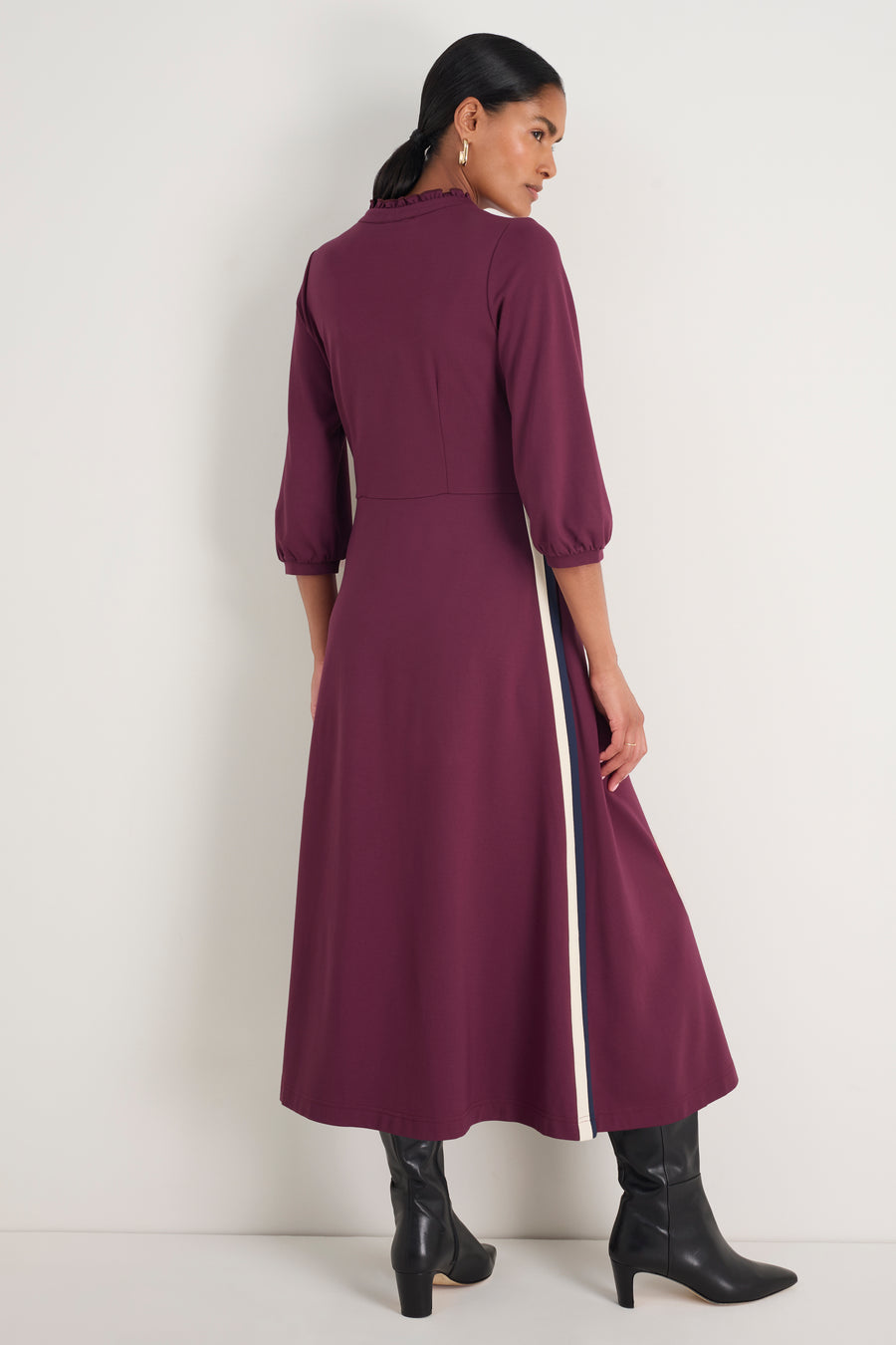 Pippa Ponte Dress - Deep Fig