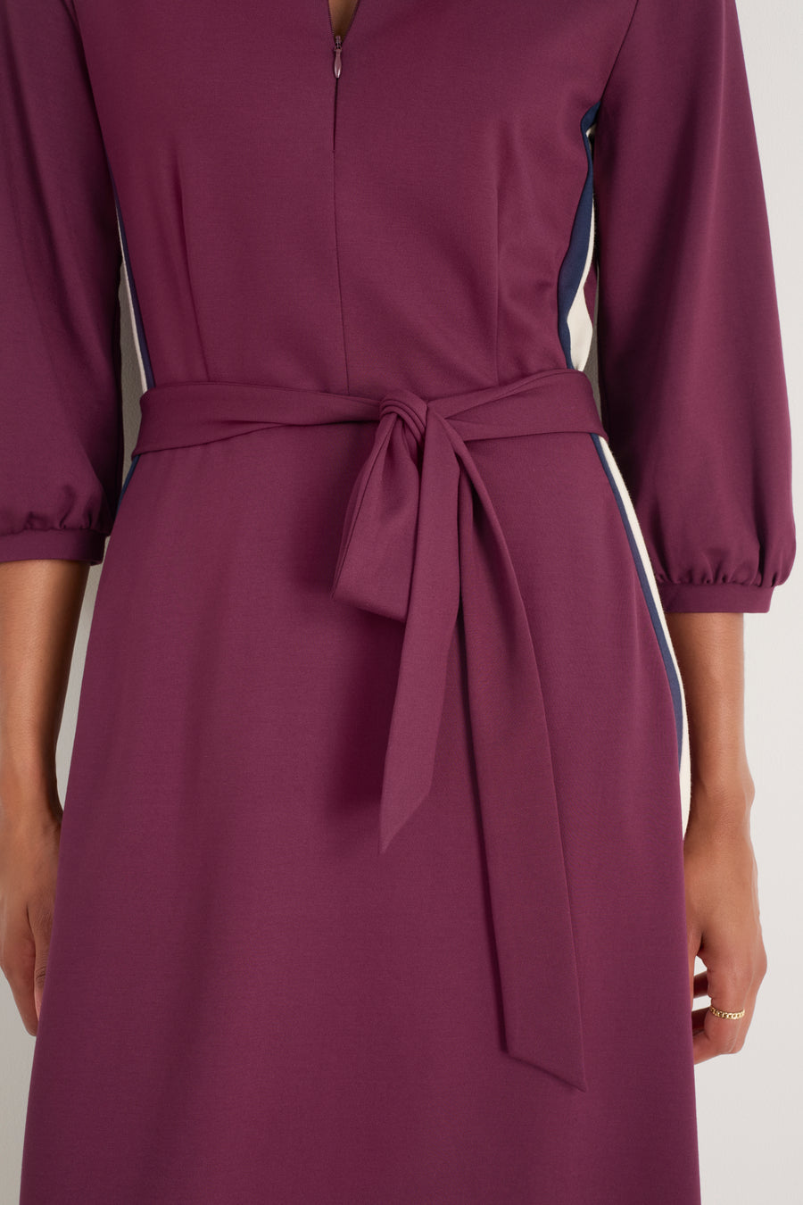 Pippa Ponte Dress - Deep Fig