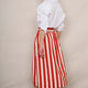 Pippa Ric Rac Skirt - Red Stripe