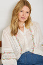 Quinn Embroidered Top - Ivory Multi Embroidered