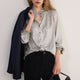 Raya Metallic Blouse - Champagne