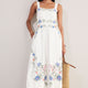 Reina Dress - Ivory Embroidered