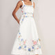 Reina Dress - Ivory Embroidered