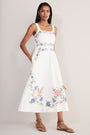 Reina Dress - Ivory Embroidered