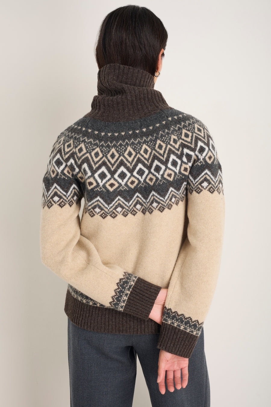 Remi Fairisle Jumper - Oat/Cocoa