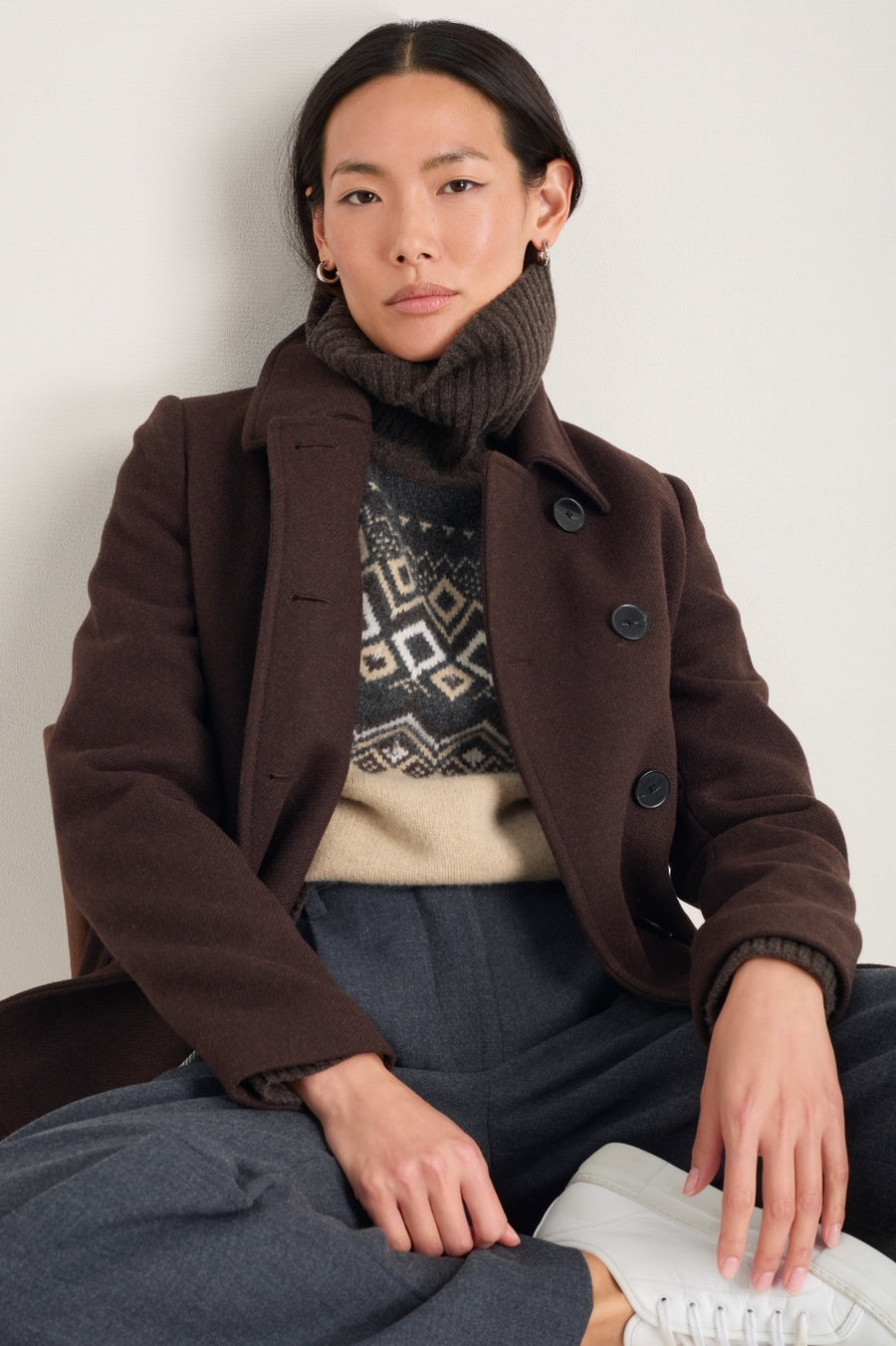 Remi Fairisle Jumper - Oat/Cocoa