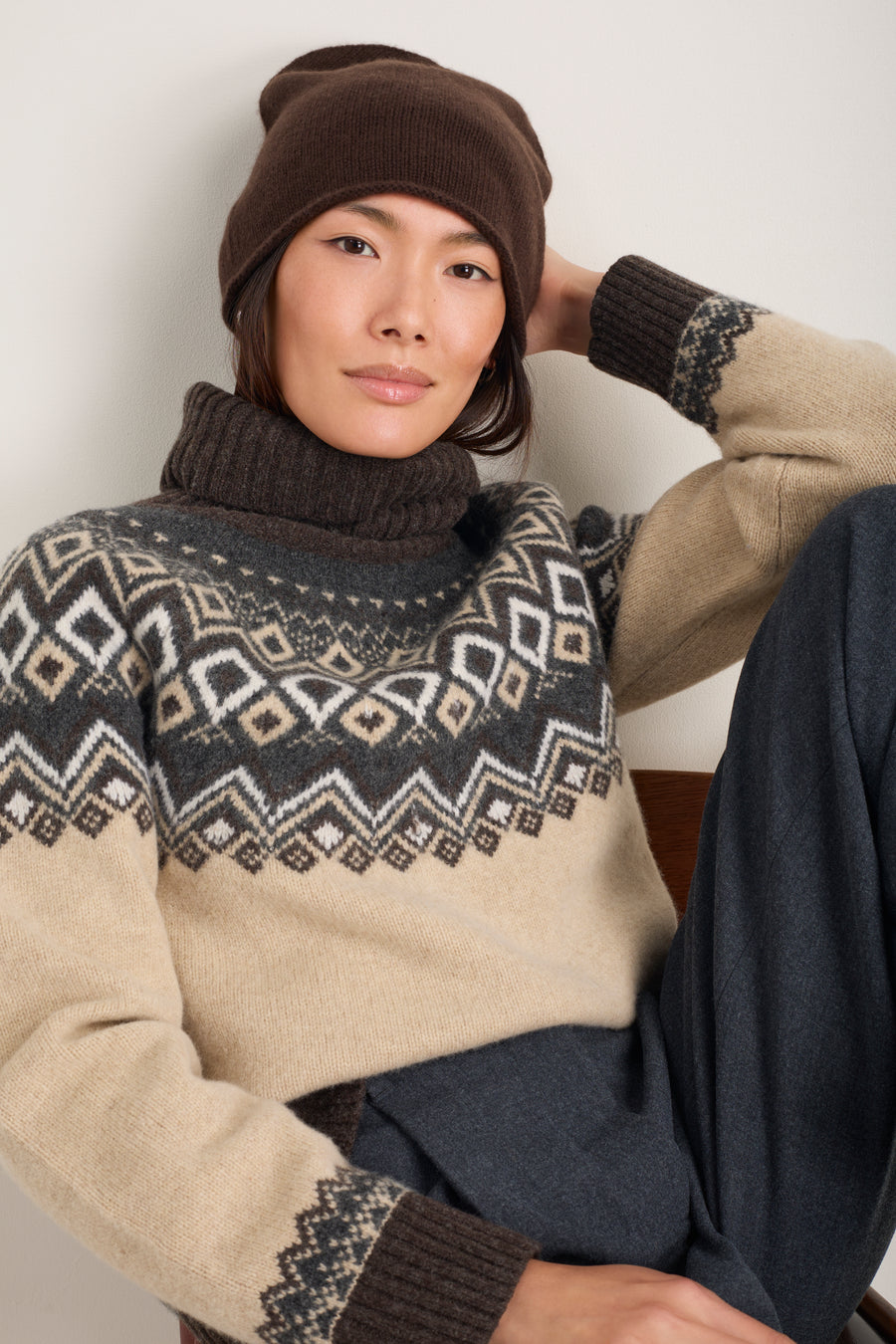 Mathilde Cashmere Hat - Cocoa