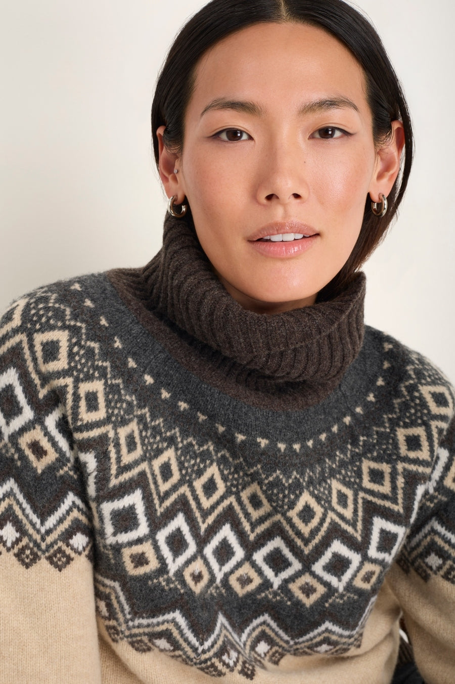 Remi Fairisle Jumper - Oat/Cocoa
