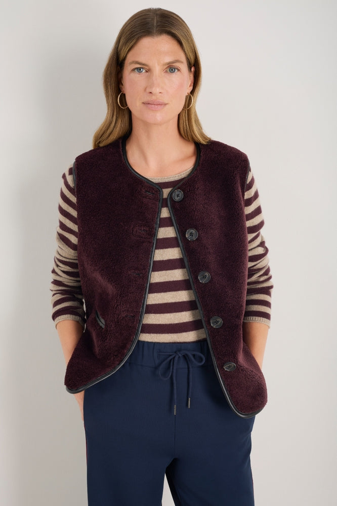Ginny Borg Gilet - Deep Fig