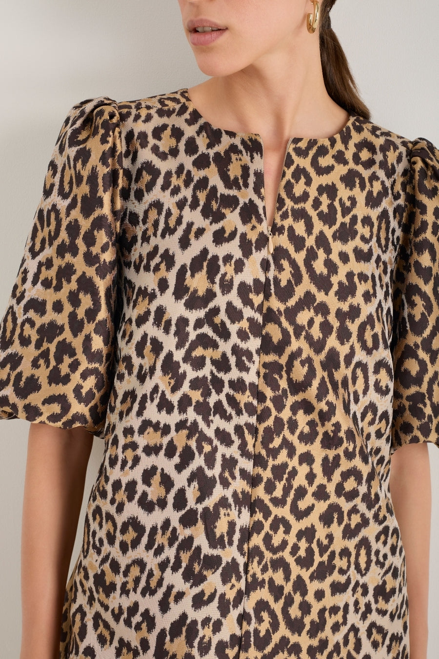 Remy Dress - Leopard Jacquard