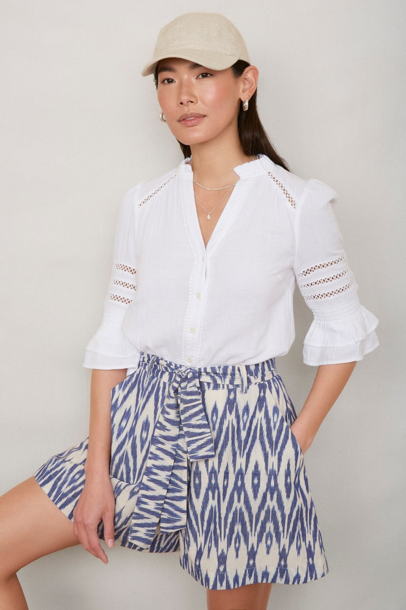 Rhiane Short - Blue Ikat