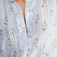 Riley Blouse - Blue/Ivory Stripe Floral