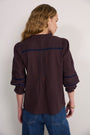 Riley Blouse - Midnight/Cocoa Check