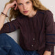 Riley Blouse - Midnight/Cocoa Check