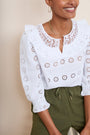 Romee Broderie Blouse - Ivory