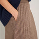 Romily Skirt - Blue/Tan Check
