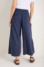 Romy Pull On Linen Culotte - Midnight