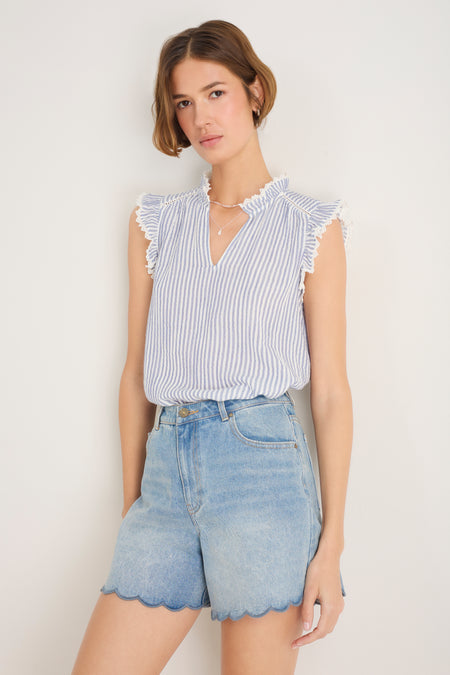 Ruby Scallop Short - Mid Wash