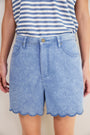 Ruby Soft Scallop Short - Washed Blue