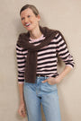 Cath x WYSE Brigitte Jumper - Brown/Pink Stripe