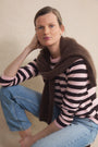 Cath x WYSE Brigitte Jumper - Brown/Pink Stripe