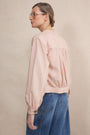 Hallie Collarless Jacket - Dusky Pink