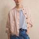 Hallie Collarless Jacket - Dusky Pink