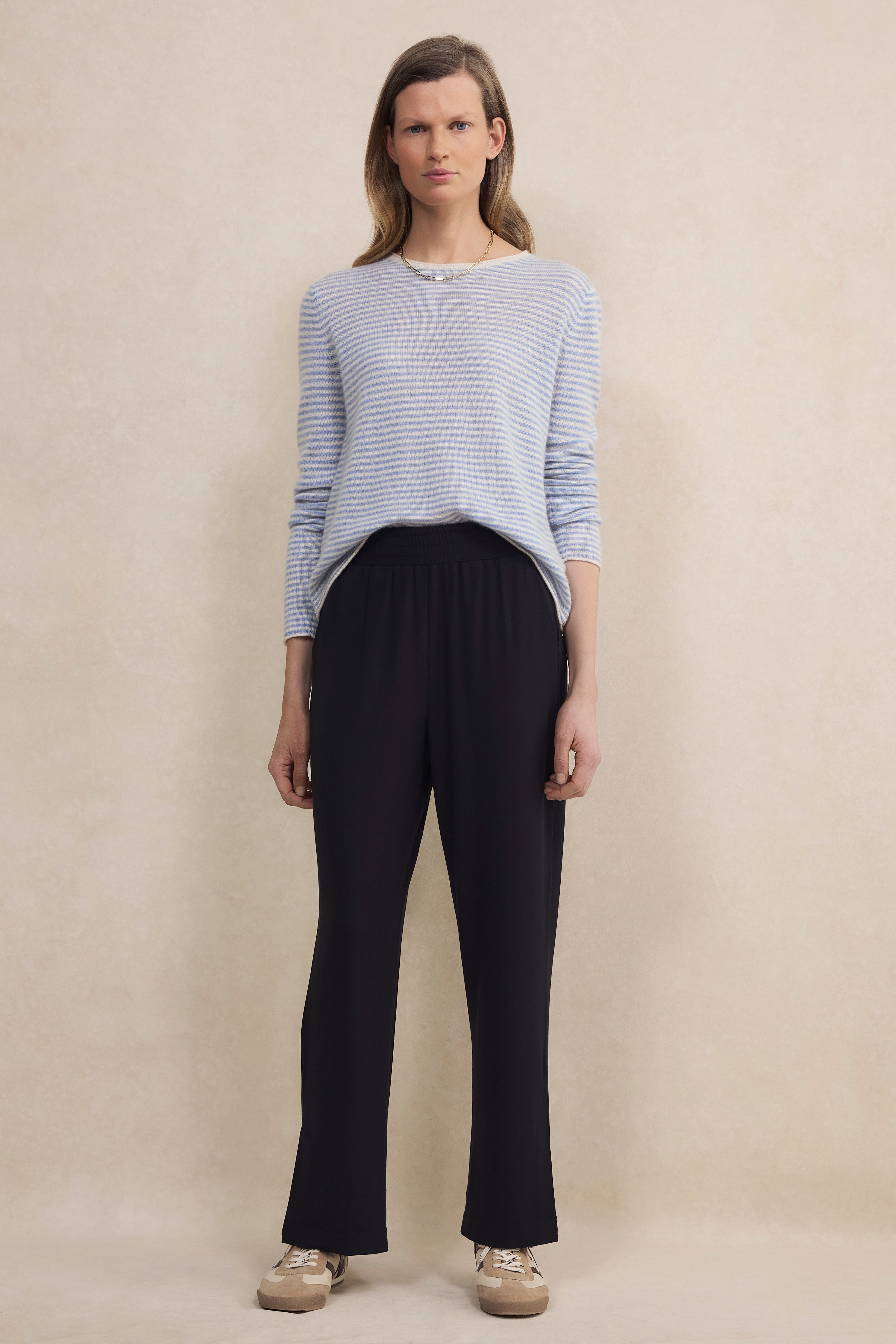 Sienna Split Hem Trouser - Black