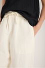 Sadie Barrel Leg Trouser - Ivory