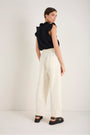 Sadie Barrel Leg Trouser - Ivory