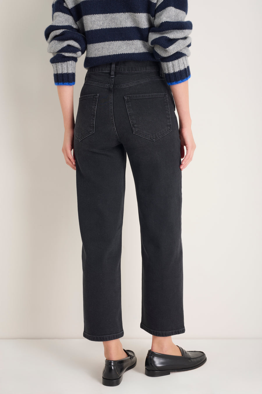 Saffie Straight Leg Jean - Washed Black