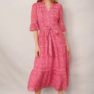 Samara Dress - Candy Pink Daisy Floral
