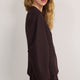 Sara Wool Blend Rounded Sleeve Jacket - Chocolate