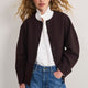Sara Wool Blend Rounded Sleeve Jacket - Chocolate