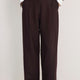 Sara Wool Blend Trouser - Chocolate