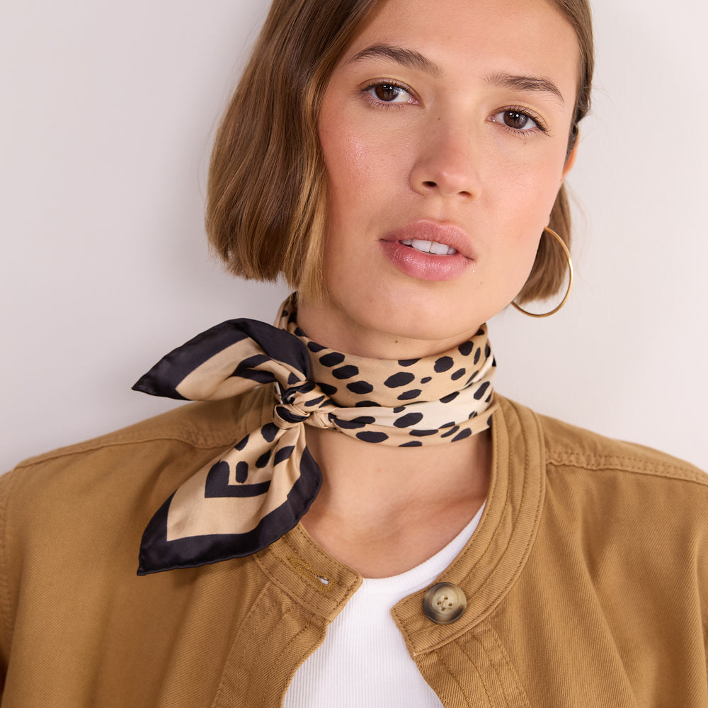 Serena Silk Scarf - Cheetah