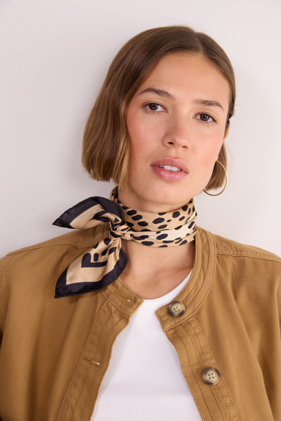 Serena Silk Scarf - Cheetah
