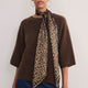 Serena Slim Silk Scarf - Leopard