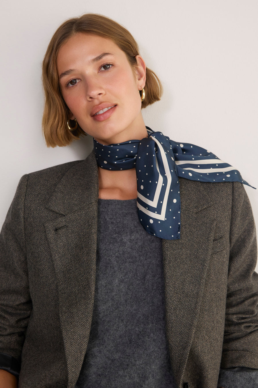 Serena Silk Scarf - Midnight Spot
