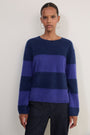 Sienna Brushed Jumper - Midnight/Purple Stripe