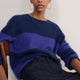 Sienna Brushed Jumper - Midnight/Purple Stripe