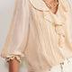 Sierra Silk Blend Blouse - Oyster
