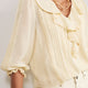 Sierra Silk Blend Blouse - Oyster